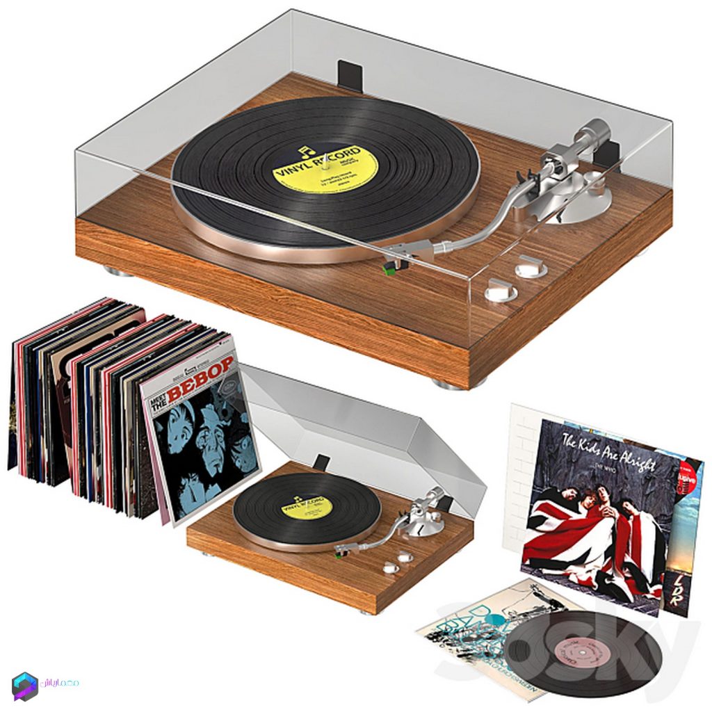 گرامافون مدل سه بعدی Music Gramophone Teac TN 400BT and decor