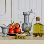 ست خوراکی زیتون و روغن مدل سه بعدی Olive and oil decorative set | Olive and oil decorative set