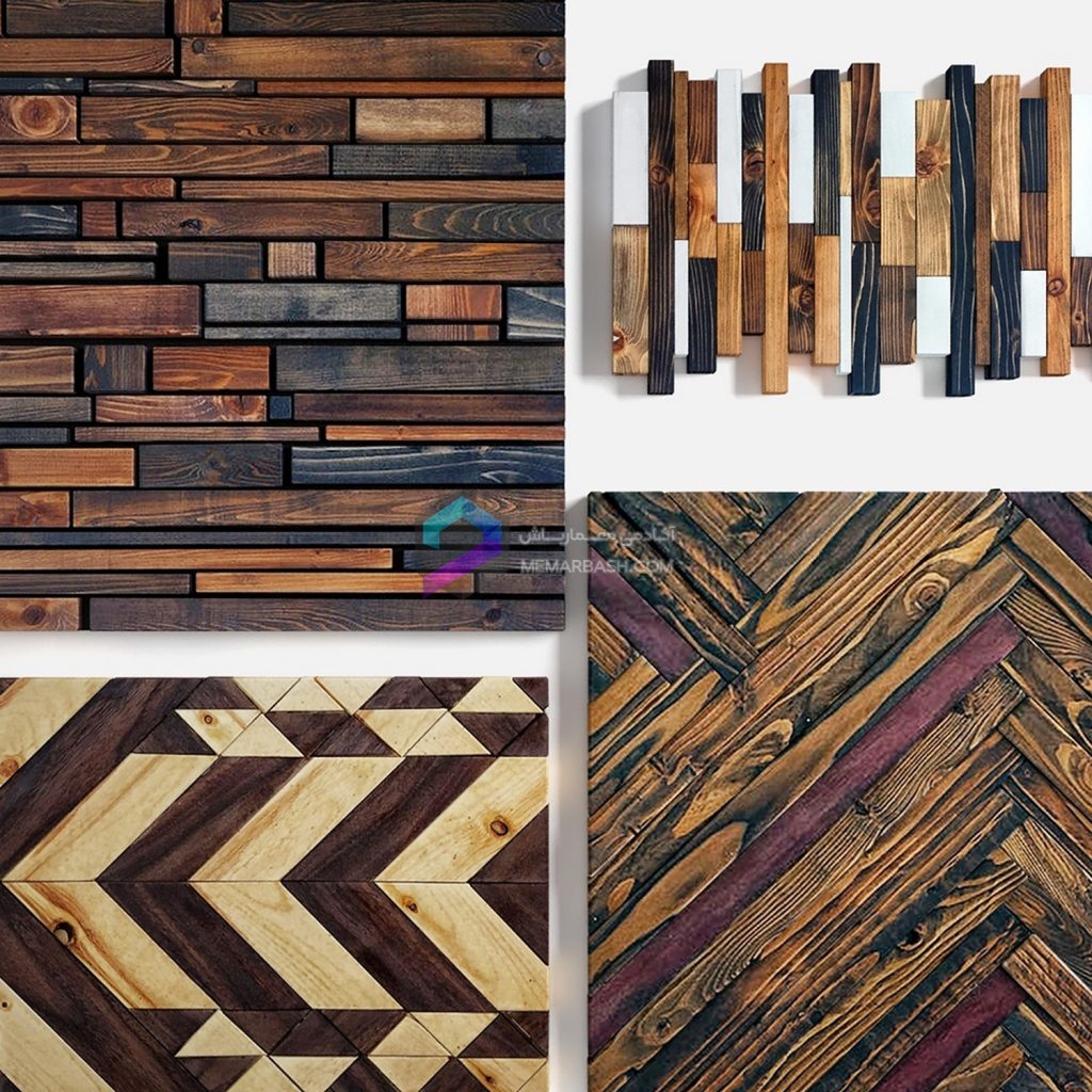 تابلوی دکوری مدل سه بعدیPanel wood art 04
