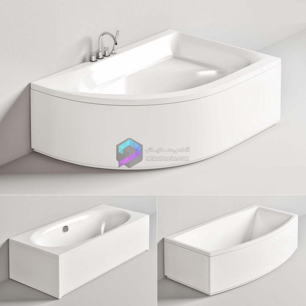 ست وان حمام مدل سه بعدی Radaway baths + Steinberg bath, shower mixer