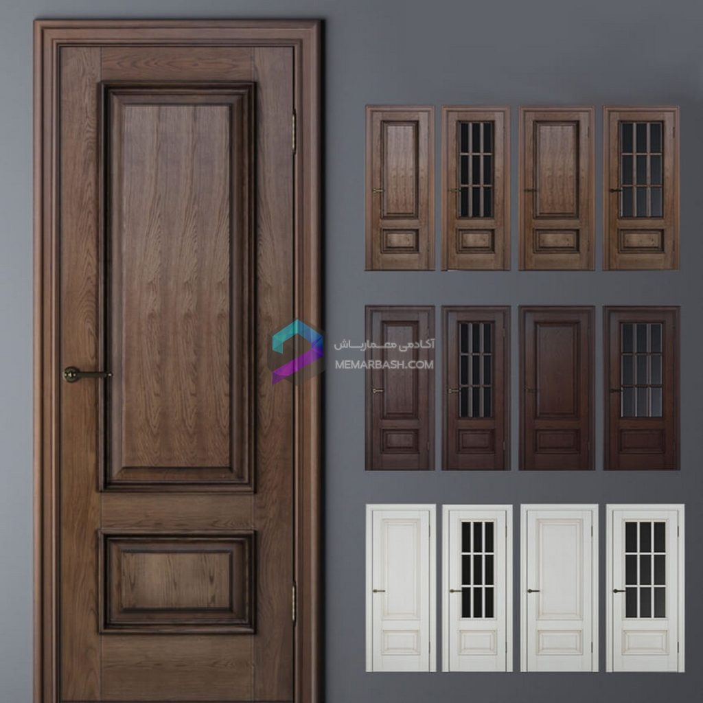 ست درب های قابندی شده کلاسیک مدل سه بعدی Romulus Doors from Hales