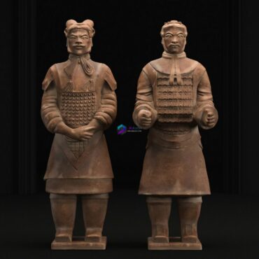مجسمه سربازان ارتش مدل سه بعدی Sculpture of soldiers of the terracotta army