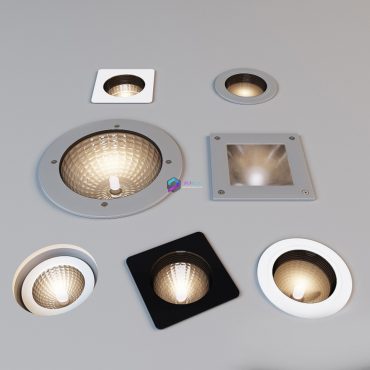 چراغ هالوژن سقفی مدل سه بعدی Spotlights 26
