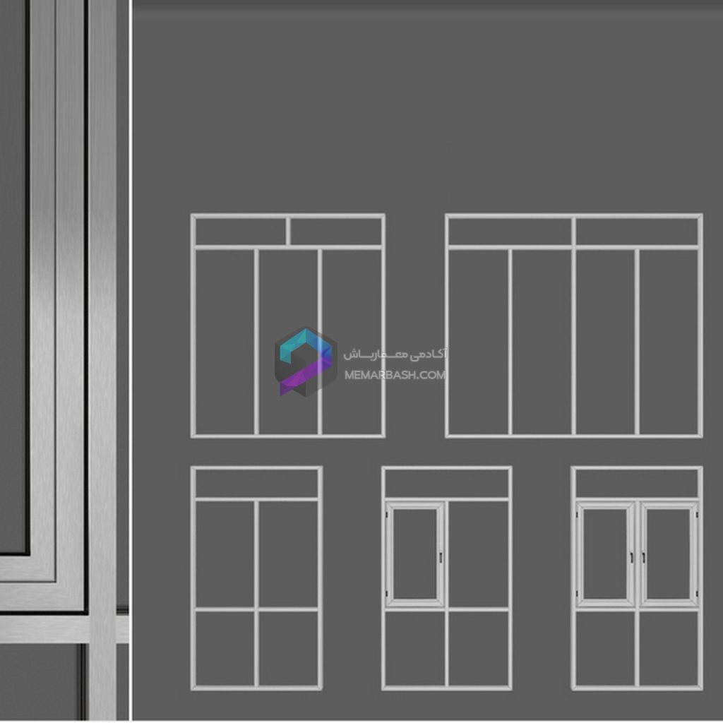ست پنجره مدل سه بعدی Glazing of balconies and loggias, set 3