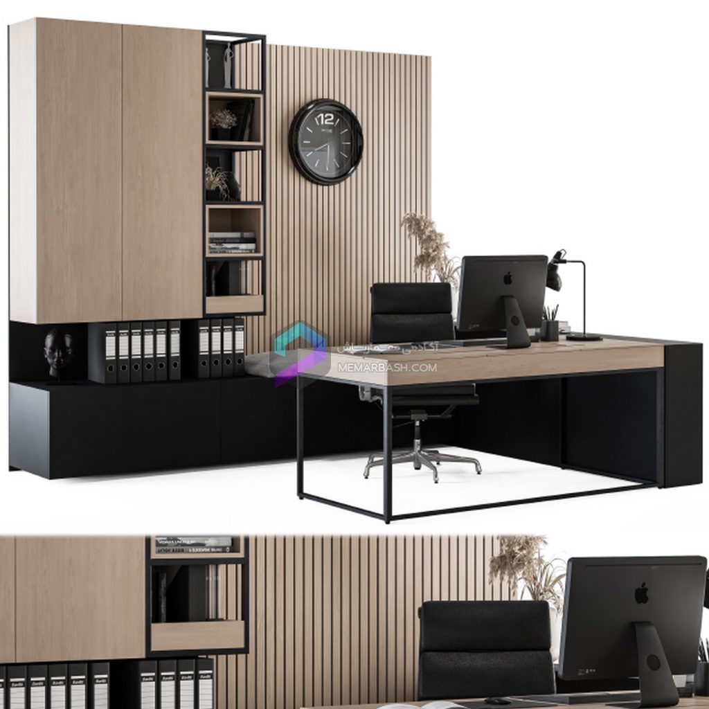 ست مبلمان اداری مدل سه بعدی Office Furniture Manager Set 11