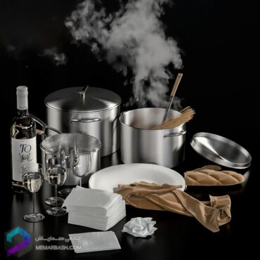 ست لوازم آشپزخانه مدل سه بعدی Decorative Set for the Kitchen 01