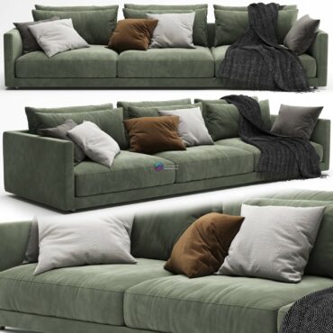 کاناپه راحتی مدل سه بعدی Poliform Bristol Sofa 1 (Jean Marie Massaud design)
