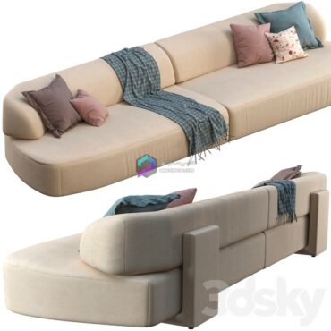 کاناپه راحتی مدل سه بعدی Sofa  Moroso  Gogan