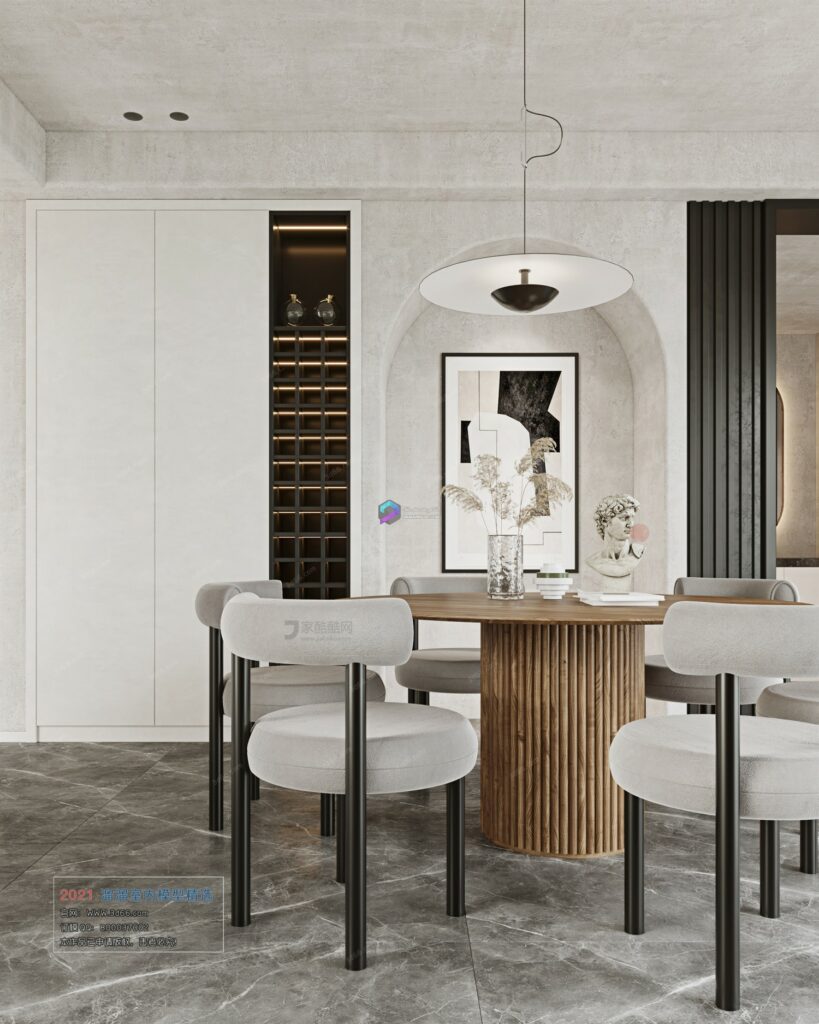 صحنه آماده داخلی ناهارخوری مدل سه بعدیkit A026 memarbash Modern style Corona model