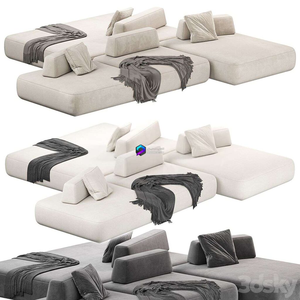 ست مبلمان مدرن چندجهته مخمل در 3 رنگ | BOCA TOMMY Sofa