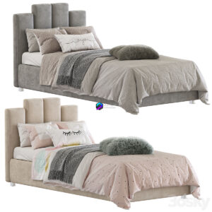 Bed with a soft headboard 10