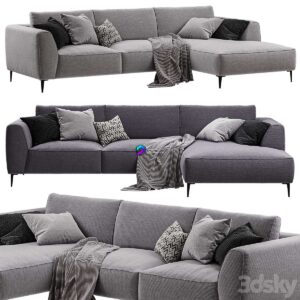 Chateau dAx - Dudy (Corner fabric sofa)
