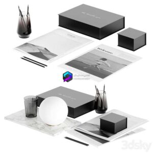 Decorative table set with lamp 0