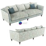 مبل تک کلاسیک گلدار رنگ آبی با پایه چوبی | Victory classic Sofa | Sofa Victory classic 0