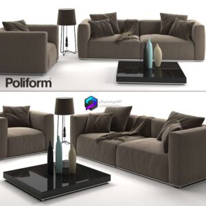 Sofa and armchair Poliform Shangai