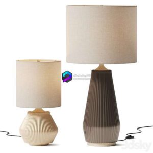West Elm Roar Rabbit Ripple Ceramic Table Lamp