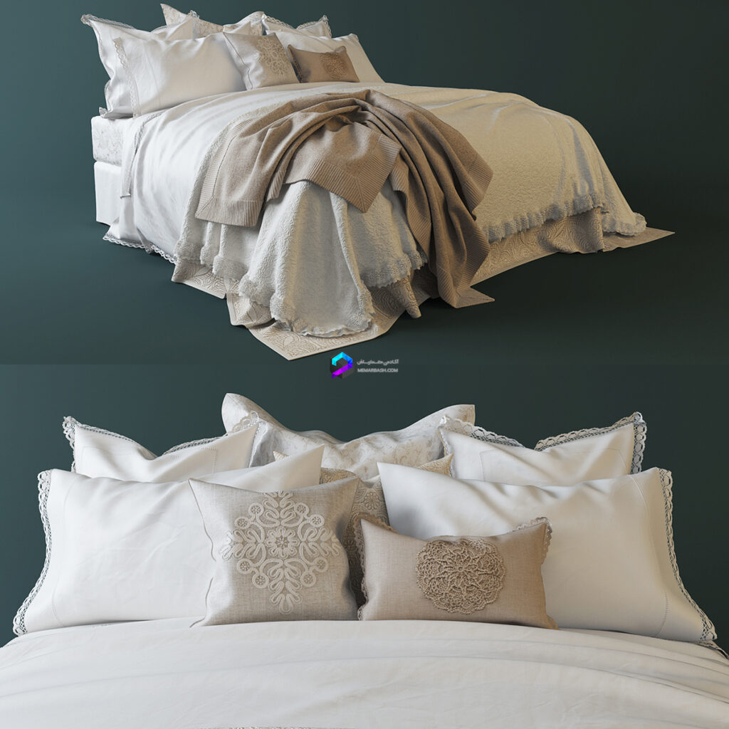 Zara Home Bed مدل تختخواب 2 نفره مدرن سفید زارا