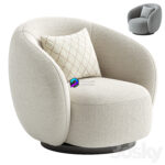 Aria Armchair آبجکت صندلی راحتی مخمل 2 رنگ | Aria Armchair