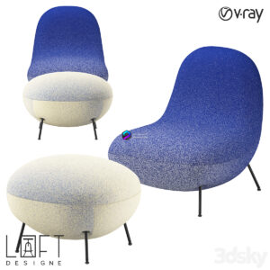 Armchair and pouf LoftDesigne 38167