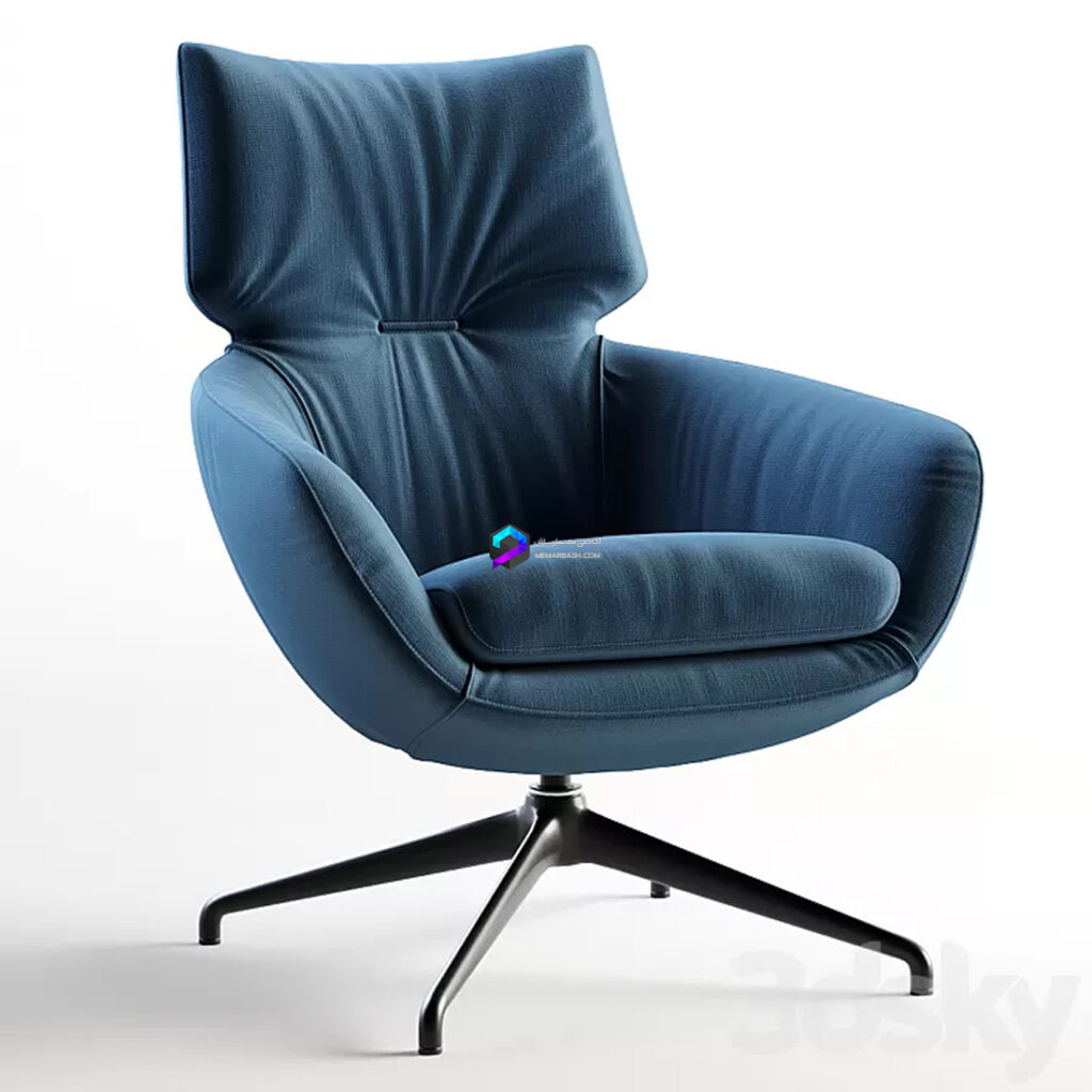 CHAIR آبجکت صندلی اداری مدیریتی آبی