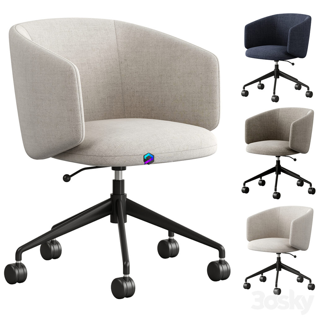 Swivel Chair آبجکت صندلی چرخشی اداری 3 رنگ