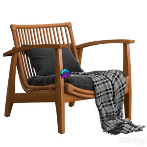 Noelie Rattan Lounge Chair 0