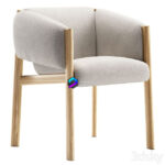 Chair مدل صندلی تک ناهار خوری مینیمال طوسی | Plumon Dining Chair 0