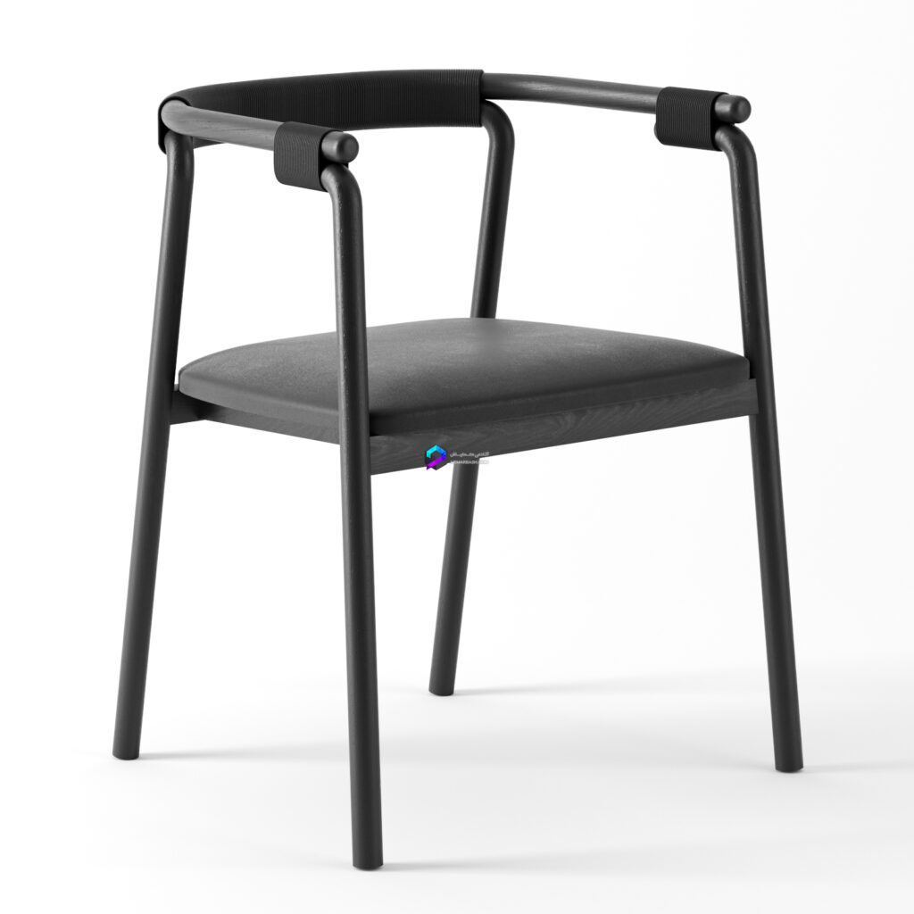 Chair مدل صندلی تک پایه دار چوبی طوسی