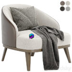 chair مدل صندلی راحتی مدرن تک مخمل 4 رنگ | ST TROPEZ Armchair by DITRE ITALIA