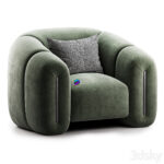 مدل صندلی راحتی مدرن مخمل سبز | Salma Furniture JAQUELINe