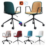 Office Chair مدل صندلی اداری چرخدار در رنگبندی | Steelcase Office Chair Cavatina Set1