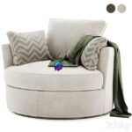 Chair مدل صندلی مدرن راحتی مخمل 2 رنگ | Swivel Chair Clarissa 0