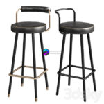 مدل صندلی چهارپایه بار مشکی در 2 طرح متفاوت | ToposWorkshop Block BA Bar Stool