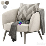 Armchair مدل صندلی راحتی مخمل 3 رنگ | Uovo Armchair
