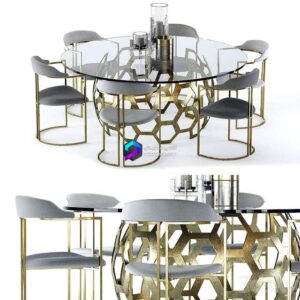 Arteriors Dolma Table and Zephyr Chair 0