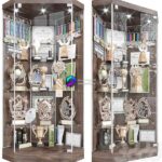 آبجکت ویتیرین شیشه ای با اکسسوری مدال | Award cabinet 3