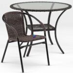Chair آبجکت میز و صندلی حصیری قهوه ای | Brigance Bistro Table Acadian DIning Chair