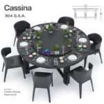 آبجکت ست میز ناهارخوری با سرویس غذاخوری | Cassina 304 GSA