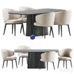 Dining Set آبجکت صندلی و میز مدرن ناهارخوری | Dining Set 31 Fargo chair by Skdesign table Boss 0