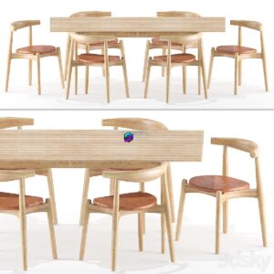 Elbow Table Chair Set 06