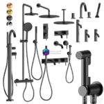 آبجکت ست شیرآلات بهداشتی و دوش حمام 4 رنگ | Fantini Nostromo sanitary ware set 0