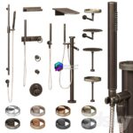 آبجکت ست دوش حمام در رنگبندی و طرح متفاوت | Gessi Anello Mixers Part 2