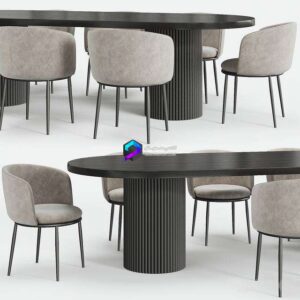 Globewest Benjamin Ripple Table And Filmore Dining Chair Eichholtz 0