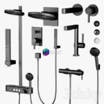 آبجکت ست شیر و دوش حمام گرد 3 رنگ | HANSGROHE Set 2