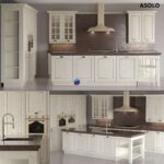 صحنه آماده آشپزخانه کلاسیک کرم | Classic kitchen | Kitchen ARREDO3 ASOLO series