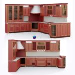 آبجکت کابینت آماده ممبران قرمز | Kitchen Array | Kitchen Array of Zov Factory