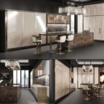 صحنه آماده آشپزخانه با میز و صندلی | Kitchen with table and chairs | Kitchen Bizzotto factories Infinity series