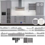 صحنه آماده آشپزخانه نئوکلاسیک در دو رنگ طوسی و سفید | Neoclassical kitchen in gray and white | Kitchen Bodbyn