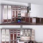 صحنه آماده آشپزخانه مدرن طوسی | Modern gray kitchen | Kitchen Brummel Cucine Dolcevita