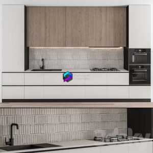 Kitchen Modern White and Wood 55